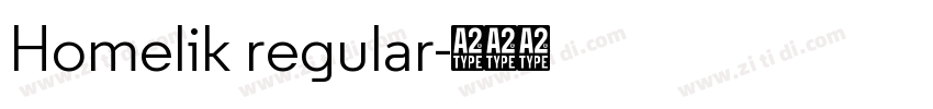 Homelik regular字体转换